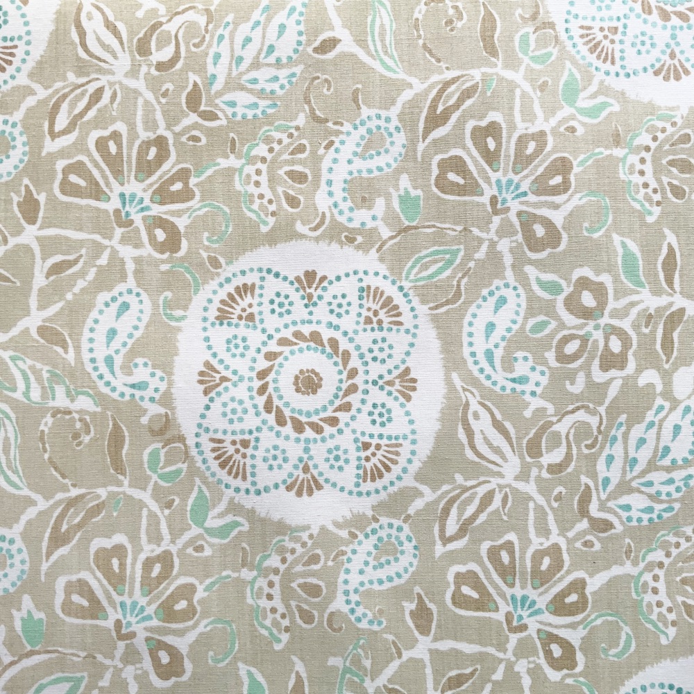 Ditsy Daisy Extra Wide Oilcloth in Aqua